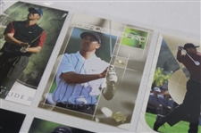 Nine (9) Tiger Woods Upper Deck & SP Authentic Golf Cards 