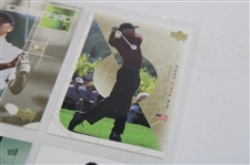 Nine (9) Tiger Woods Upper Deck & SP Authentic Golf Cards 