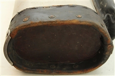 Vintage Grey Hardened Case with Black Leather Golf Bag