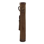 Vintage Brown Leather & Canvas Stove Pipe Golf Bag