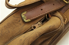 Vintage Brown Leather & Canvas Stove Pipe Golf Bag