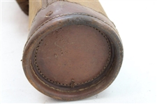Vintage Brown Leather & Canvas Stove Pipe Golf Bag