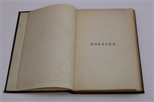 1898 'Golfing' By Hutchinson Book