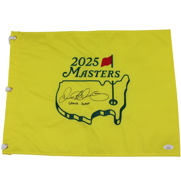 Rory McIlroy Signed 2025 Masters Embroidered Flag with Grand Slam JSA #YY0768