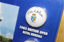 Tom Watson Signed Eight (8) Major Championship Logo Golf Balls & Photos Custom Display JSA ALOA