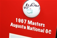 Gay Brewer Signed Fourteen (14) Tour Victories Logo Golf Balls w/Photo Custom Display JSA ALOA