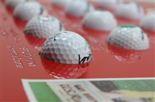Gay Brewer Signed Fourteen (14) Tour Victories Logo Golf Balls w/Photo Custom Display JSA ALOA