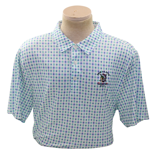 2018 US Open at Shinnecock Hills Blue & Green CB DryTec Polo