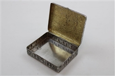 Fancy Metal Box With Crossed Golf Clubs On Lid