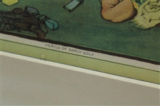 Perils Of Early Golf Three Up and Two To Go Print Signed by Artist