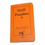 1933 Golf Penalties Booklet - Compliments of Dunlop Tire & Rubber Co.
