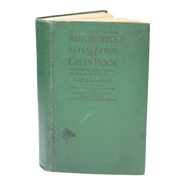 1925 Automobile Vol. 1 ALA Green Book & Golf Club Guide Book w/Large Foldout Map