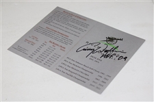 Lanny Wadkins Signed River Course at Kingsmill Official Scorecard w/HoF '09' JSA ALOA