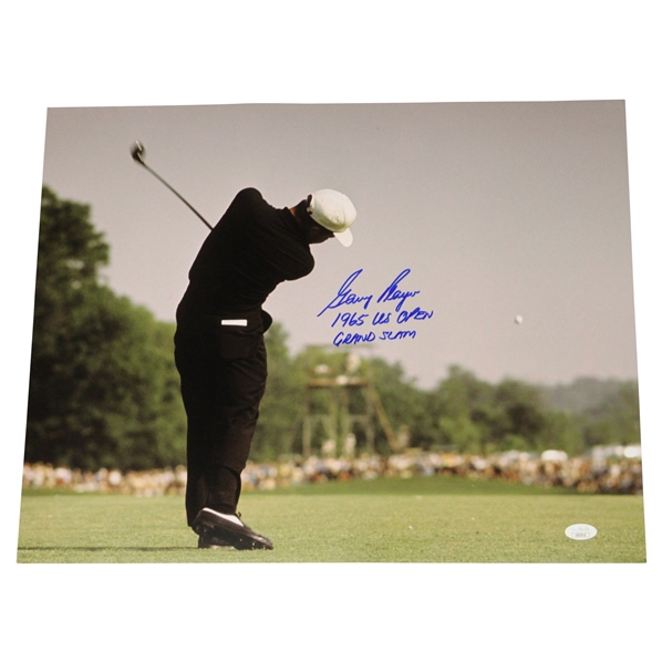 Gary Player Signed Post Swing 16x20 Photo w/1965 US Open Grand Slam JSA #CE33715