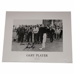 Gary Player Signed Back & White at St. Andrews 16x20 Photo w/Arnie & Gary St. Andrews JSA #CE33712
