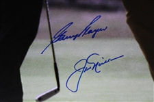 Jack Nicklaus & Gary Player Shaking Hands 1968 Open Championship 16x20 Photo JSA #CE33722