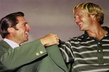 Jack Nicklaus & Gary Player Signed 1975 Green Jacket 16x20 Photo w/'74 Masters Champ' JSA #ZZ10772