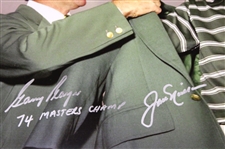Jack Nicklaus & Gary Player Signed 1975 Green Jacket 16x20 Photo w/'74 Masters Champ' JSA #ZZ10772