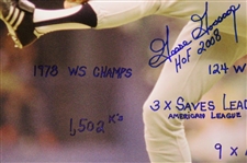 MLB HOF Pitcher Goose Gossage Signed Accolades 16x20 'Stats' Photo JSA #CE33677