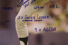 MLB HOF Pitcher Goose Gossage Signed Accolades 16x20 'Stats' Photo JSA #CE33677