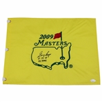 Gary Player Signed 2009 Masters Tournament Embroidered Flag w/Dates Won & 52 Times JSA #CB46477