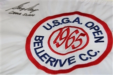 Gary Player Signed 1965 U. S. Open at Bellerive Embroidered Flag w/'Grand Slam' JSA COA