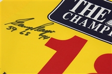 Gary Player Signed 2001 The OPEN at Royal Lytham & St. Annes Flag w/'59 68 74' JSA #CB46490