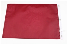 Dustin Johnson Signed 2016 US Open at Oakmont Red Screen Flag JSA ALOA