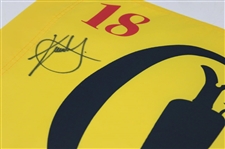 Xander Schauffele Signed 2024 The Open at Royal Troon Yellow Screen Flag JSA COA