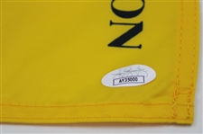 Xander Schauffele Signed 2024 The Open at Royal Troon Yellow Screen Flag JSA COA