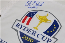 Steve Stricker Signed 2020 Ryder Cup at Whistling Straits Screen Flag w/'Captain' JSA COA