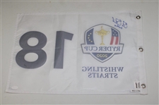 Steve Stricker Signed 2020 Ryder Cup at Whistling Straits Screen Flag w/'Captain' JSA COA