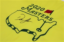Dustin Johnson Signed 2020 Masters Tournament Embroidered Flag JSA ALOA