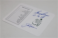 Jack Nicklaus & Gary Player Signed Augusta National GC Scorecard w/'61 74 78' JSA ALOA