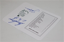 Jack Nicklaus & Gary Player Signed Augusta National GC Scorecard w/'61 74 78' JSA ALOA