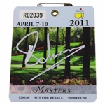 Charl Schwartzel Signed 2011 Masters Tournament SERIES Badge #R02039 JSA ALOA