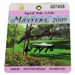 Gary Player Signed 2009 Masters Tournament SERIES Badge #Q07458 with Years Won JSA ALOA