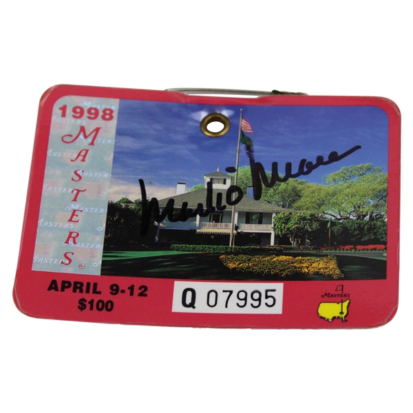 Mark O Meara Signed 1998 Masters Tournament SERIES Badge #Q07995 JSA ALOA