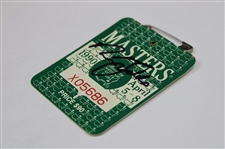 Nick Faldo Signed 1990 Masters Tournament SERIES Badge #X05686 JSA ALOA