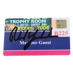 Phil Mickelson Signed 2006 Masters Tournament Trophy Room Badge #B225 JSA ALOA