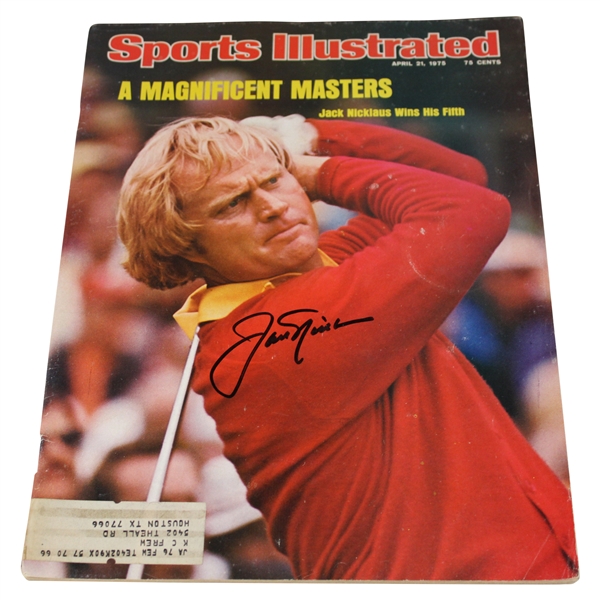Jack Nicklaus Signed 1975 Sports Illustrated Magazine - April 21st JSA ALOA