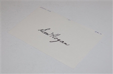 Ben Hogan Signed 3x5 Index Card JSA ALOA