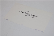 Ben Hogan Signed 3x5 Index Card JSA ALOA