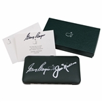 Jack Nicklaus & Gary Player Dual Signed 2001 Masters Gift w/Player Signed Gift Card JSA ALOA