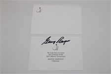 Jack Nicklaus & Gary Player Dual Signed 2001 Masters Gift w/Player Signed Gift Card JSA ALOA