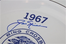 Champion Jack Nicklaus Signed 1967 Bing Crosby National Pro-Am Tournament Plate JSA ALOA