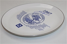 Champion Jack Nicklaus Signed 1967 Bing Crosby National Pro-Am Tournament Plate JSA ALOA