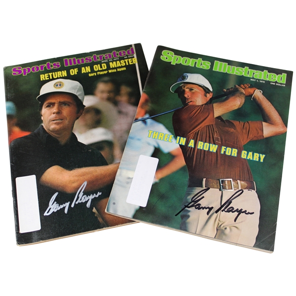 Gary Player Signed 1974 & 1978 Sports Illustrated Magazines JSA ALOA
