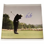 Gary Player Signed 1965 US Open Fairway Approach Image on 24x23 Canvas w/65 US Open JSA ALOA