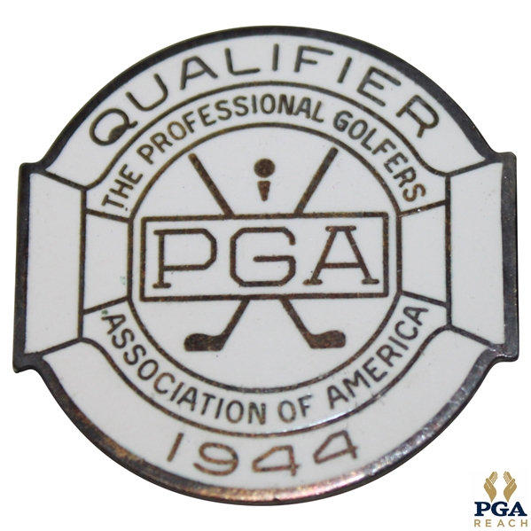 1944 PGA Championship at Manito G&CC Contestant Badge - Bob Hamilton Winner